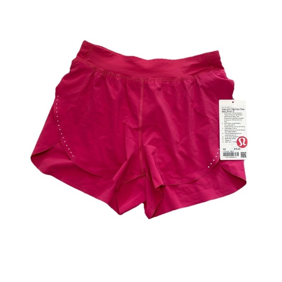 lululemon athletica Pants - Lululemon Fast & Free High-Rise Split Shorts 3" Pink XS NWT Running Activewear